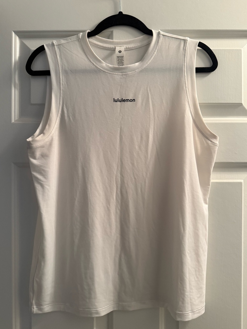 lululemon Athletica White Muscle Tee Tank